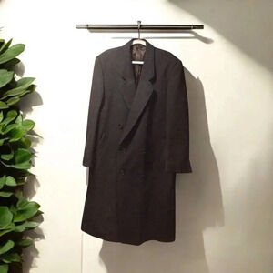 Hammersley 44R Coat Wool Cashmere Blend Gray Lined Made in England Mens